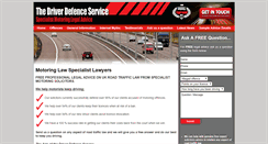 Desktop Screenshot of driverdefenceservice.co.uk